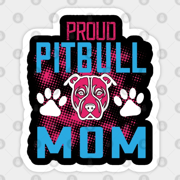 Proud Pitbull Mom Sticker by MonkeyBusiness